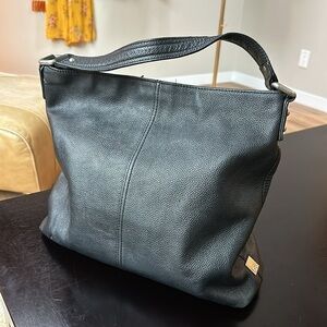Kooba black pebble leather shoulder bag